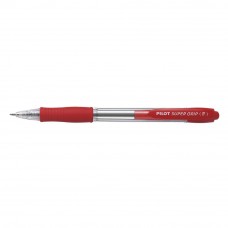 Pilot BPGP-10R Fine Super Grip Ball Pen 0.7mm - Red